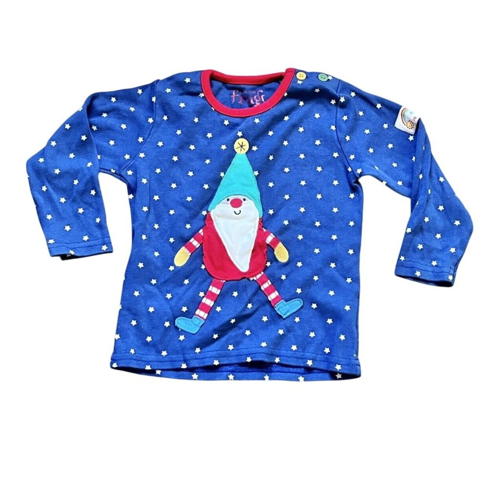 Frugi Baby Boy Tomte Appliqué Button Top 18-24 months